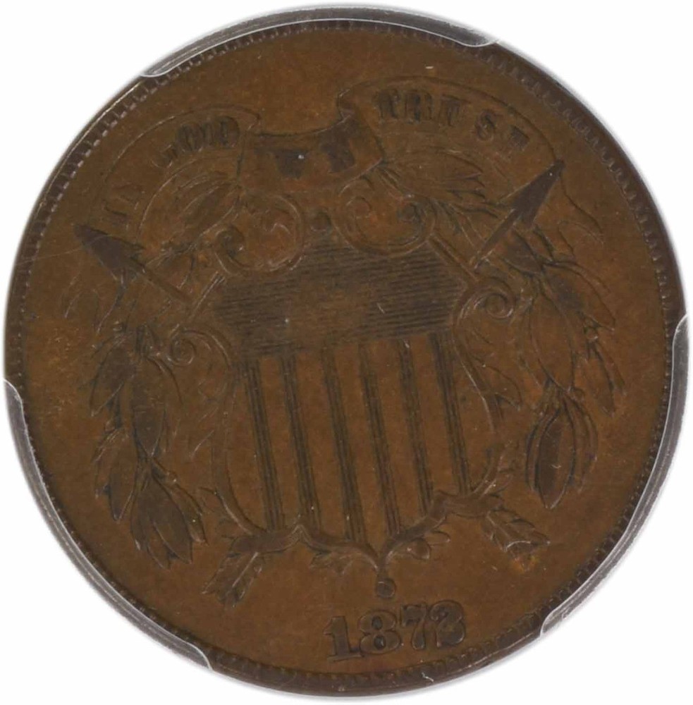 1872 Two Cent Piece EF40 PCGS