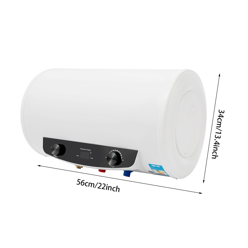 35L/9.25gal Wall-mounted Electric Tank Hot Water Heater with Hand Shower 1500W