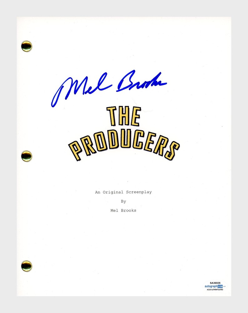 Mel Brooks Signed Autographed The Producers Movie Script Screenplay ACOA COA