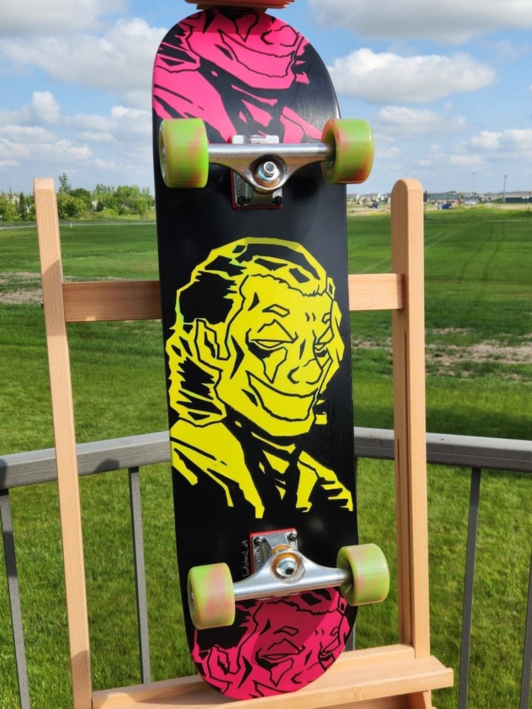 Dc Comics Joker Spray Painted Skateboard Deck