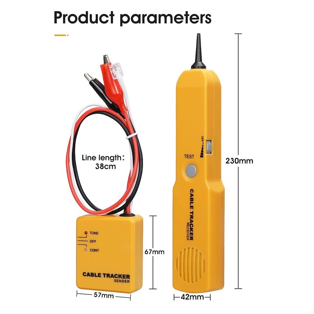 Electric Wire Cable Tracker with Tone Generator - Easy Network Testing Tool