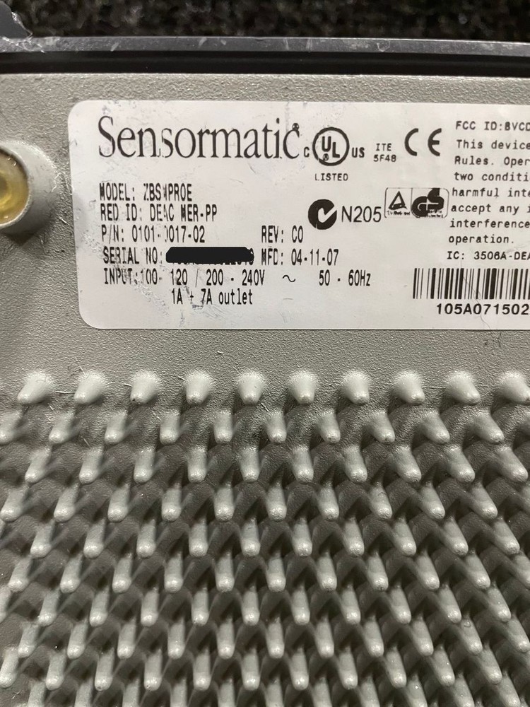 SENSORMATIC Security ZBSMPROE SCANMAX PRO CONTROLLER 0101-0017-02, No Box