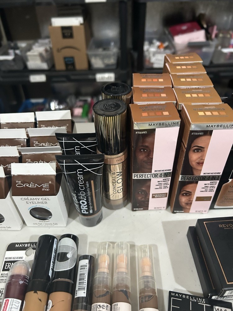 Lot of (100) Assorted Medium, Dark, Deep Makeup Products