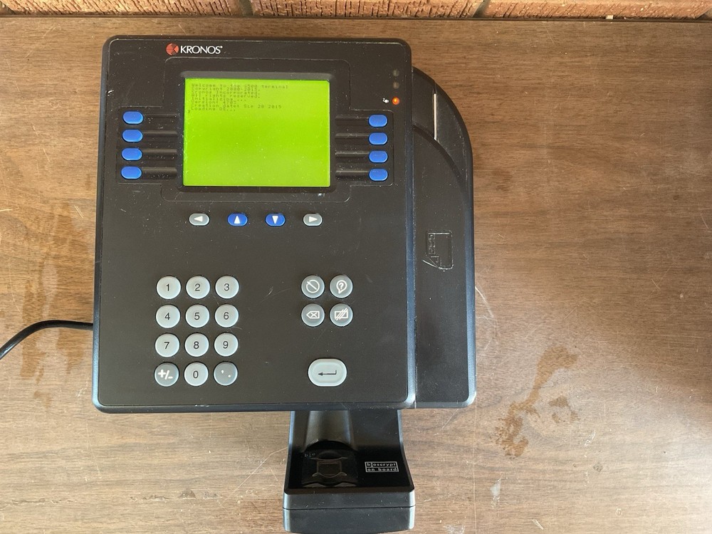 KRONOS System 4500 Time Clock Card Reader Terminal, 8602800-501