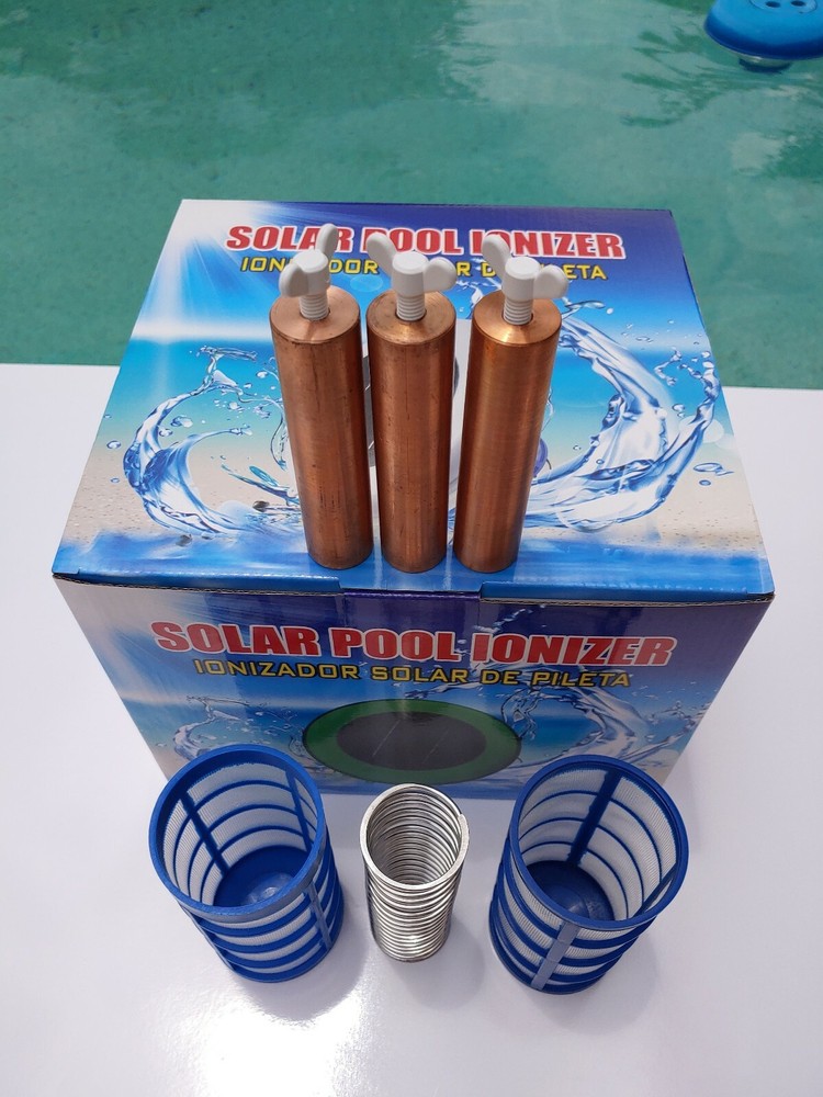 2 Cu Anode 450g each - 2 Basket- SS Spring - Two Wing Nuts- Solar Pool Ionizer