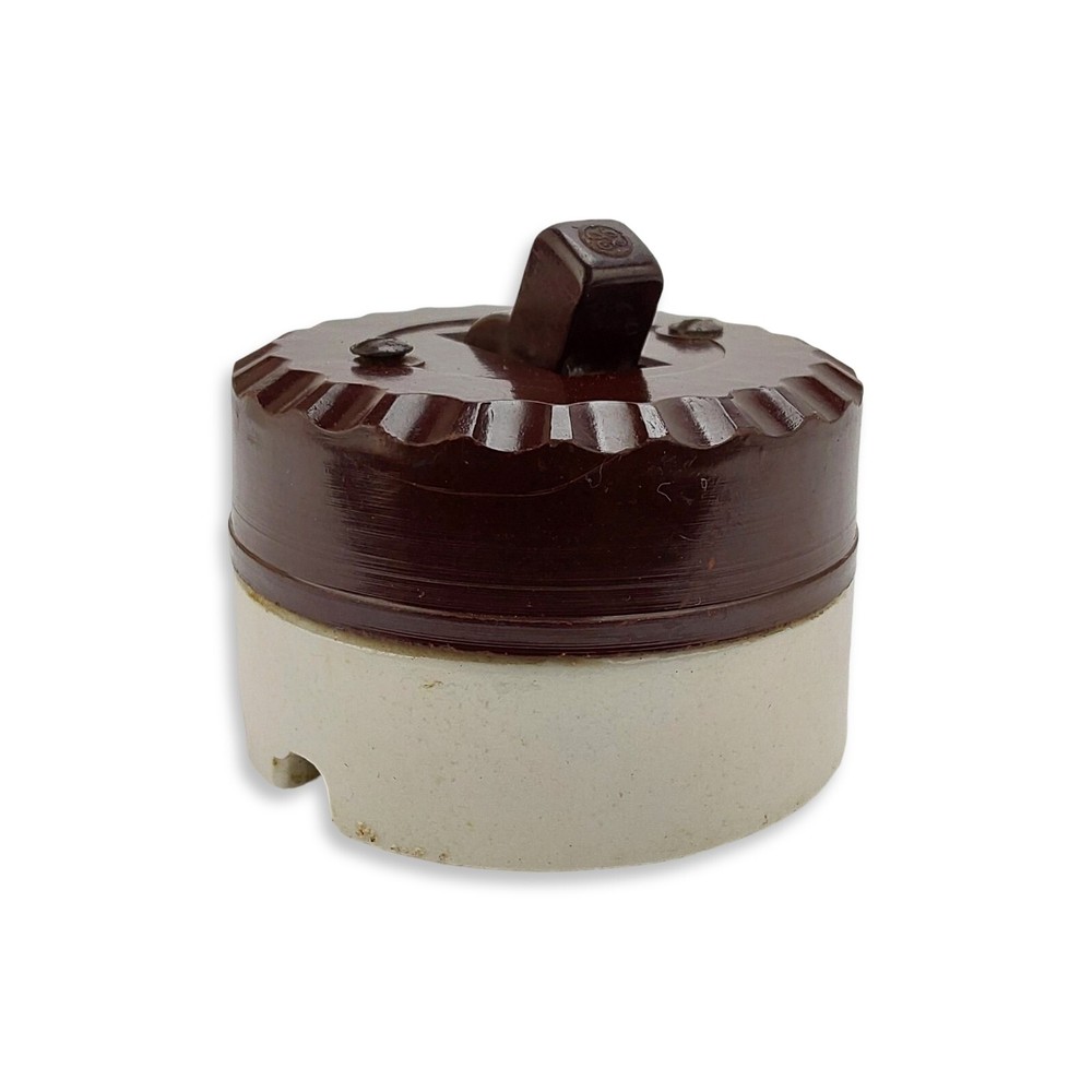 Vintage NOS GE Bakelite Textolite Toggle Snap Light Switch