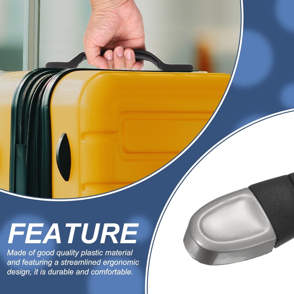 Luggage Handle 7.68" x 0.99" (L x W) Plastic Pull Handle Grip Replacement Black