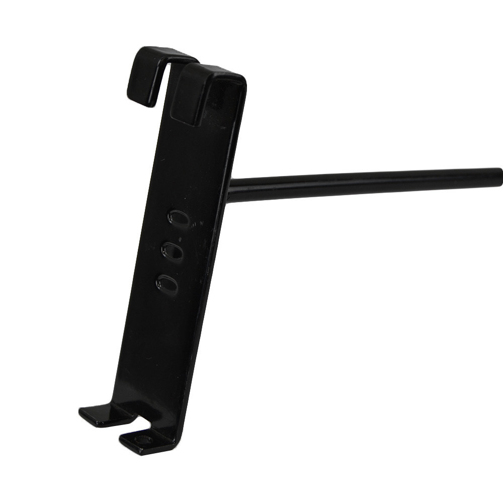 50 Pc GLOSS BLACK 6" Long Gridwall Hooks Grid Panel Display Wire Metal Hanger