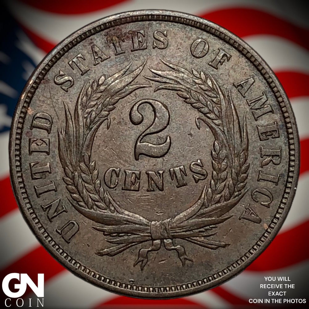 1864 2 Cent Piece M9384