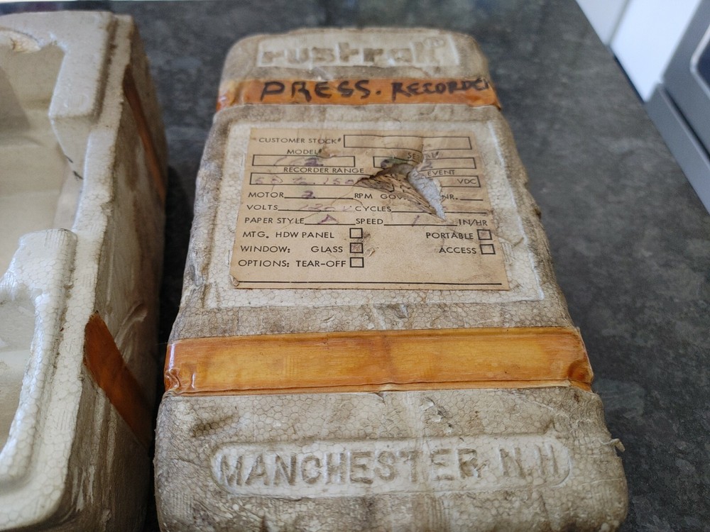 Rustrak Input Chart Pressure Recorder 162 115 Volts 60 cycles