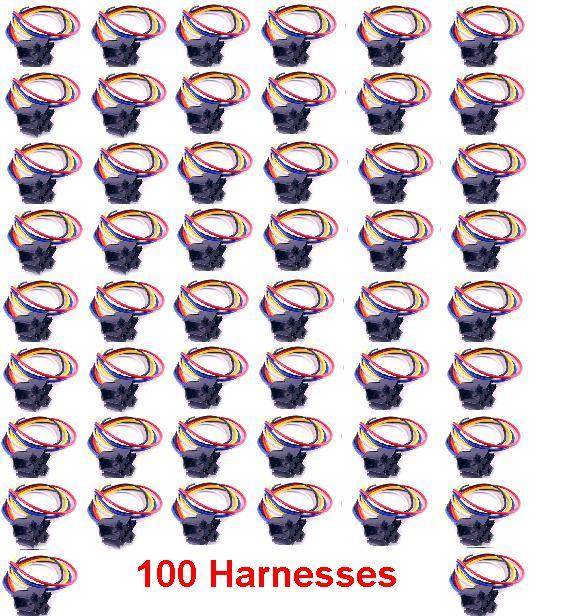 QTY100 SOCKETS 5 WIRE INTERLOCKING RELAY SOCKET HARNESSES