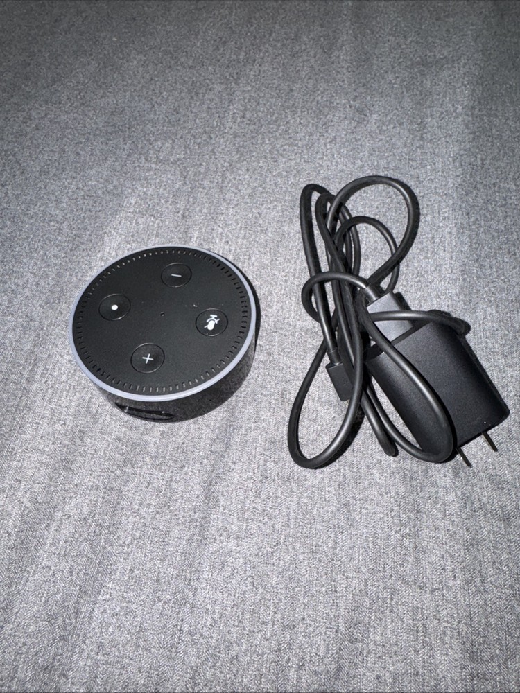 Amazon Echo Dot Alexa 2nd Generation Smart Speaker-AC Adapter/Cord + Quick Guide
