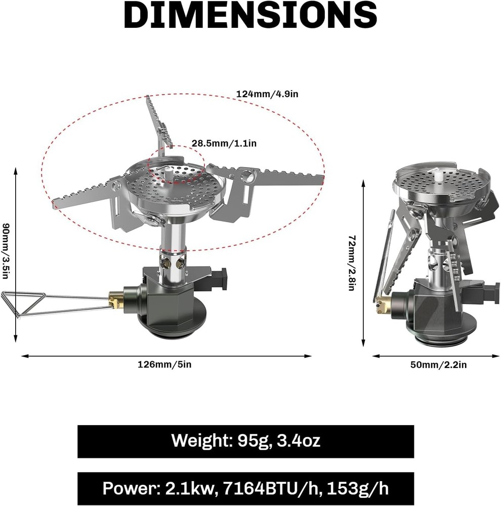 Ultralight Regulated Backpacking Camping Stove