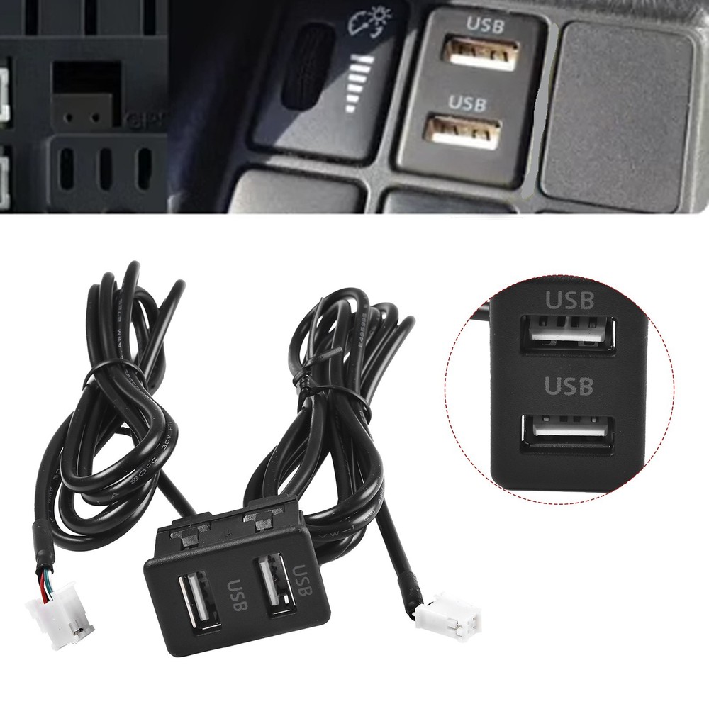 Reliable Performance Car Dual USB Port Panel Interface Extension Cable