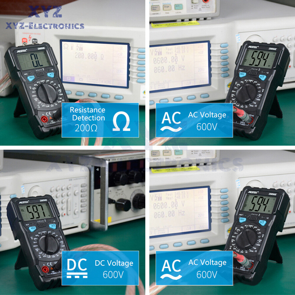 DM90E Digital Multimeter Auto Intelligent Tester AC/DC Voltage Meter 1999 counts