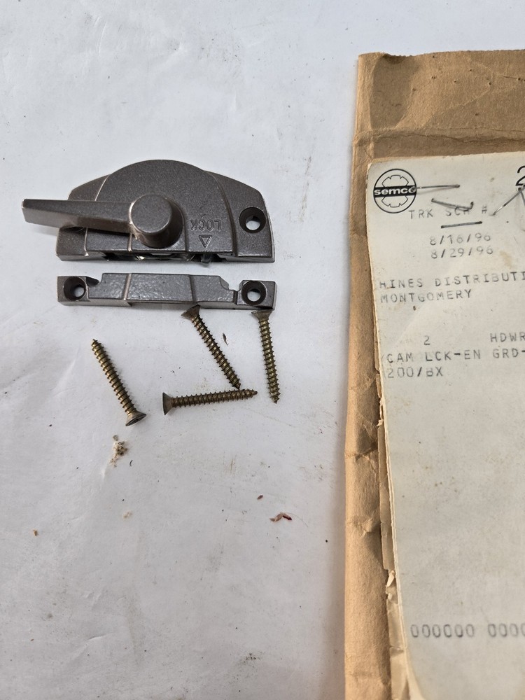 Semco Lock And Keeper For Double Hung Window. Bronze