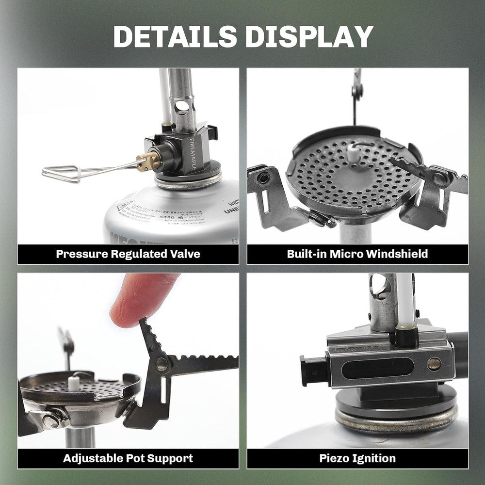 Ultralight Regulated Backpacking Camping Stove