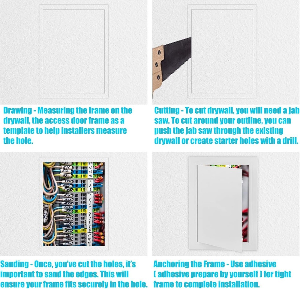 8x12 inch Plastic Access Panel for Drywall Ceiling Wall Access Door