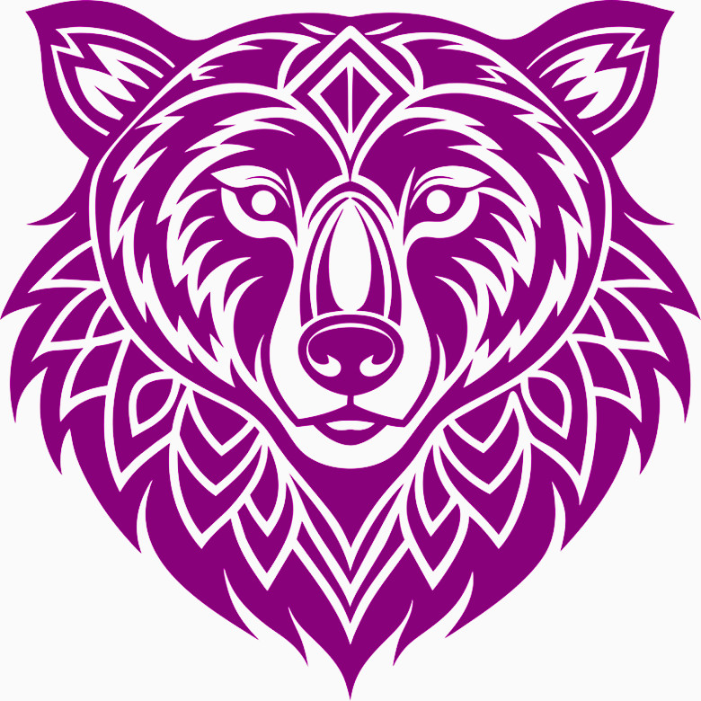 30 Custom Violet Diamond Bear Personalized Address Labels
