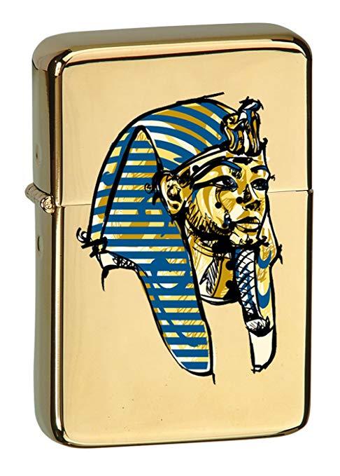 Vector KGM Thunderbird Custom Lighter Egypt Pharaoh King TUT Ancient Ruler Brass