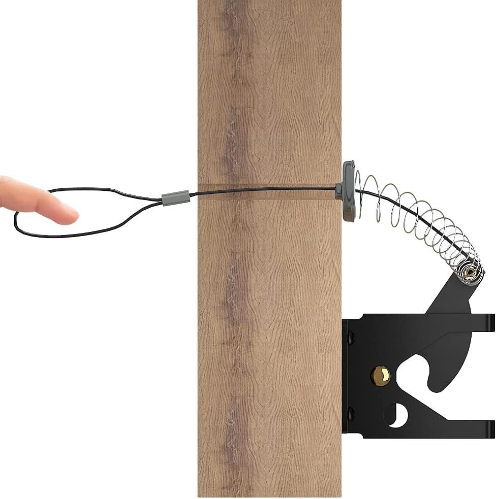 2 Pack Self-Locking Carbon Steel Fence Gate Latch - Durable Security Solution