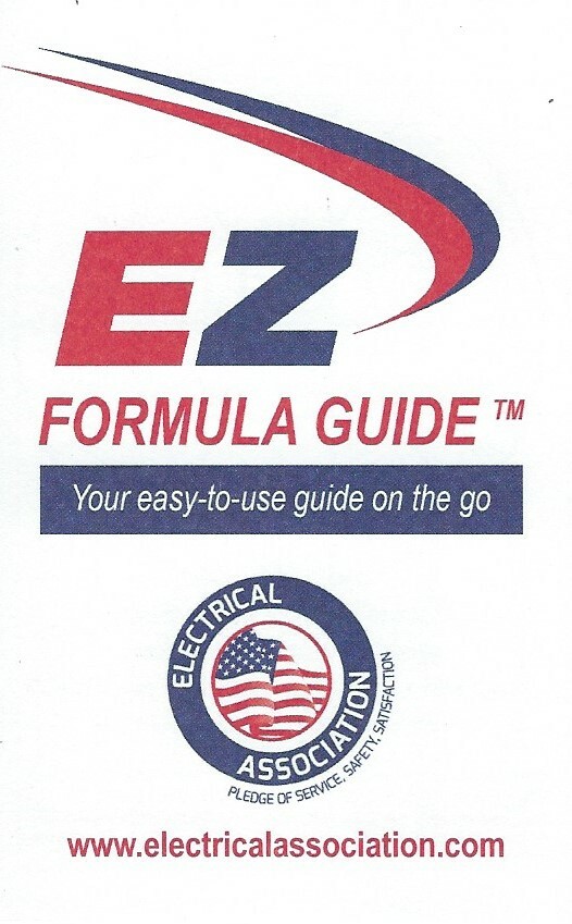 2020 Color Coded EZ Tabs With EZ Formula Guide Based On 2020 NEC code