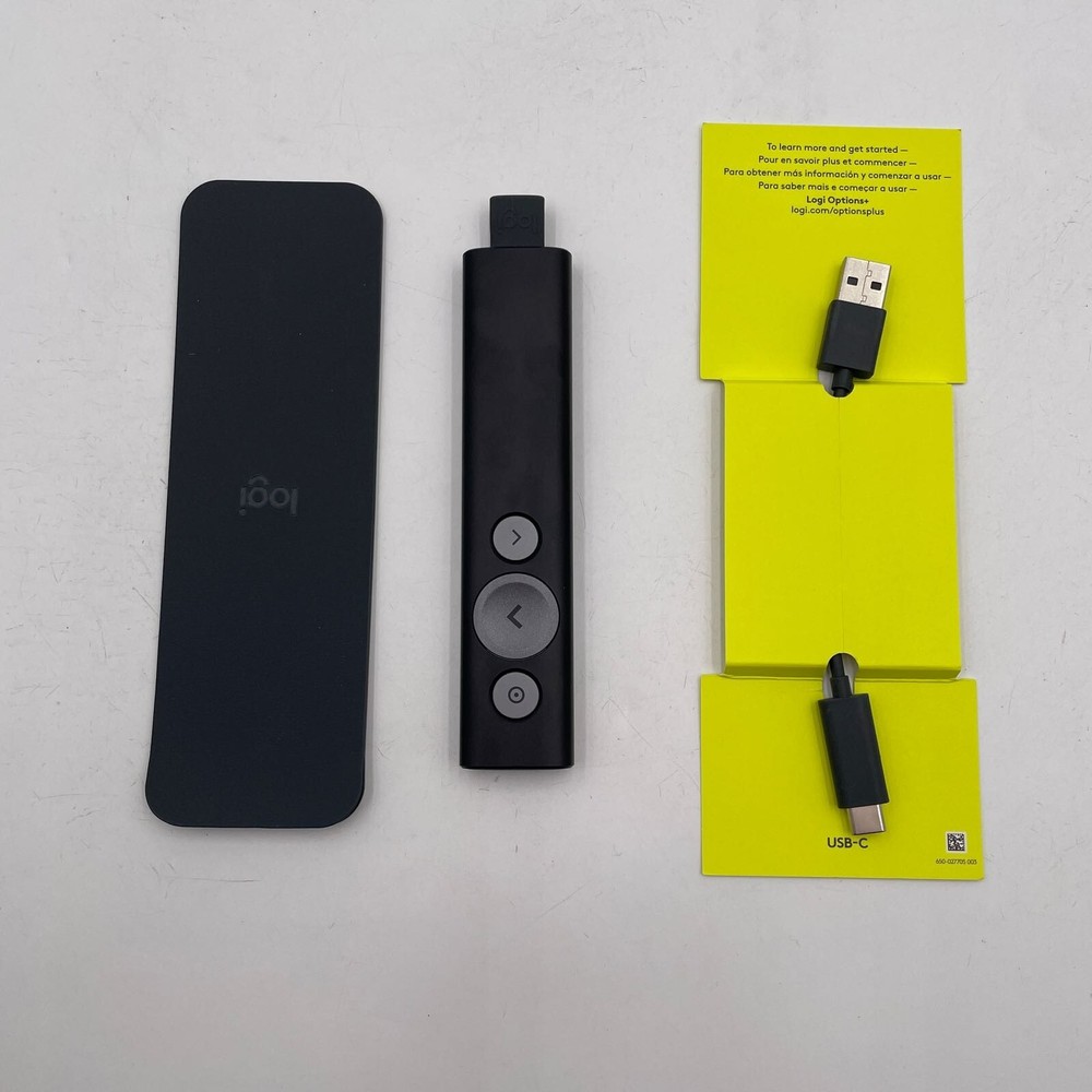 Logitech Spotlight Presentation Remote 30m Range and Quick Charging Black