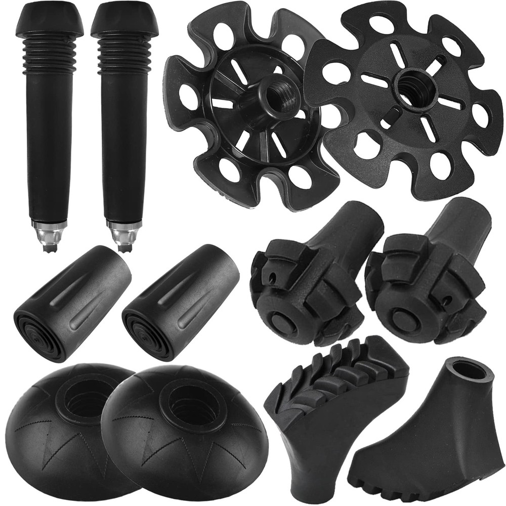 6 PCS Walking Stick Rubber Tips Replacement Protector Boot Foot 11mm Hole