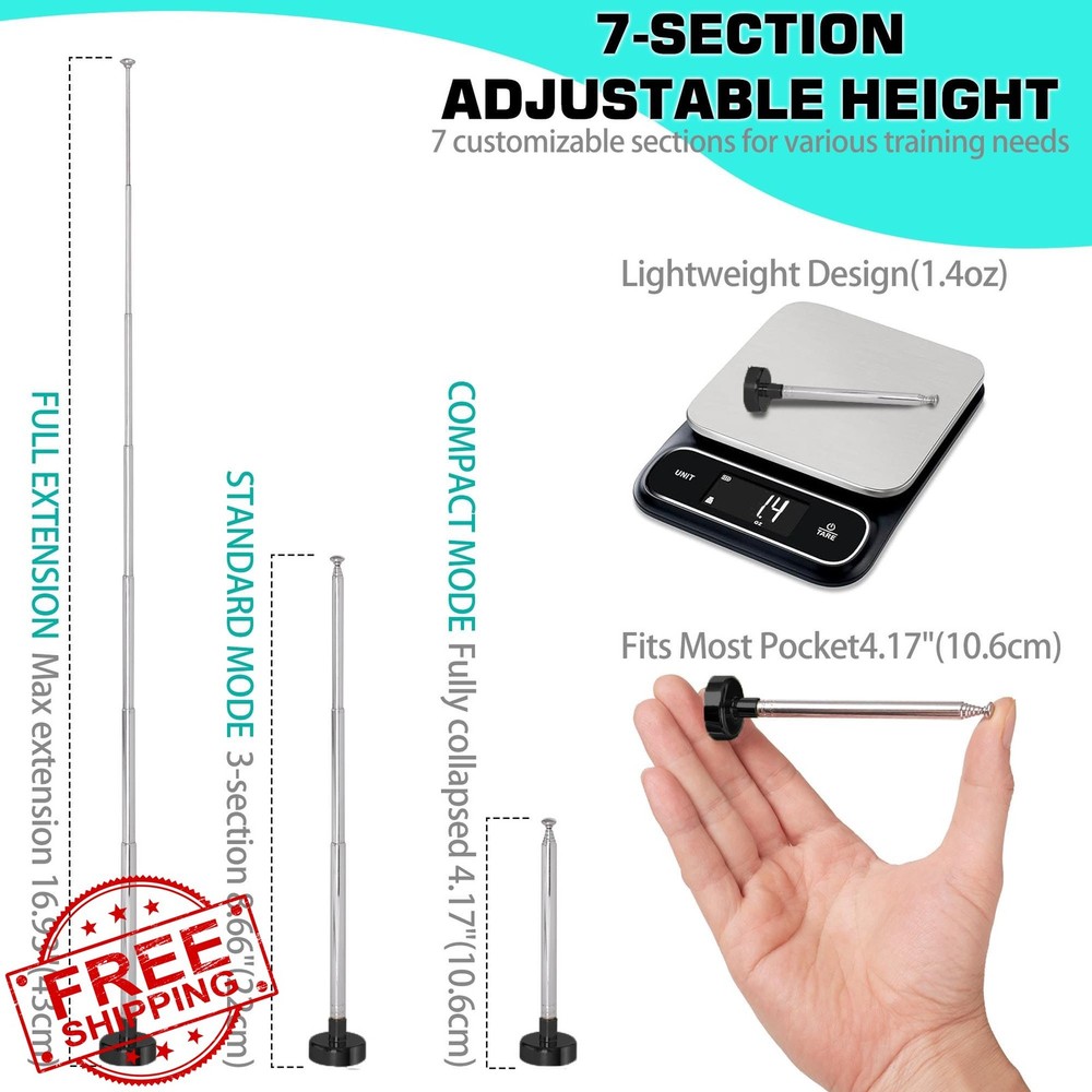 JUNNEE Golf Alignment Rods Swing Training Aid Stick