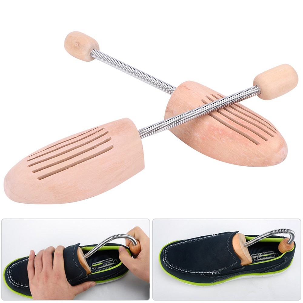 2Pcs Wood Shoe Tree With Spring Column Size 39-40