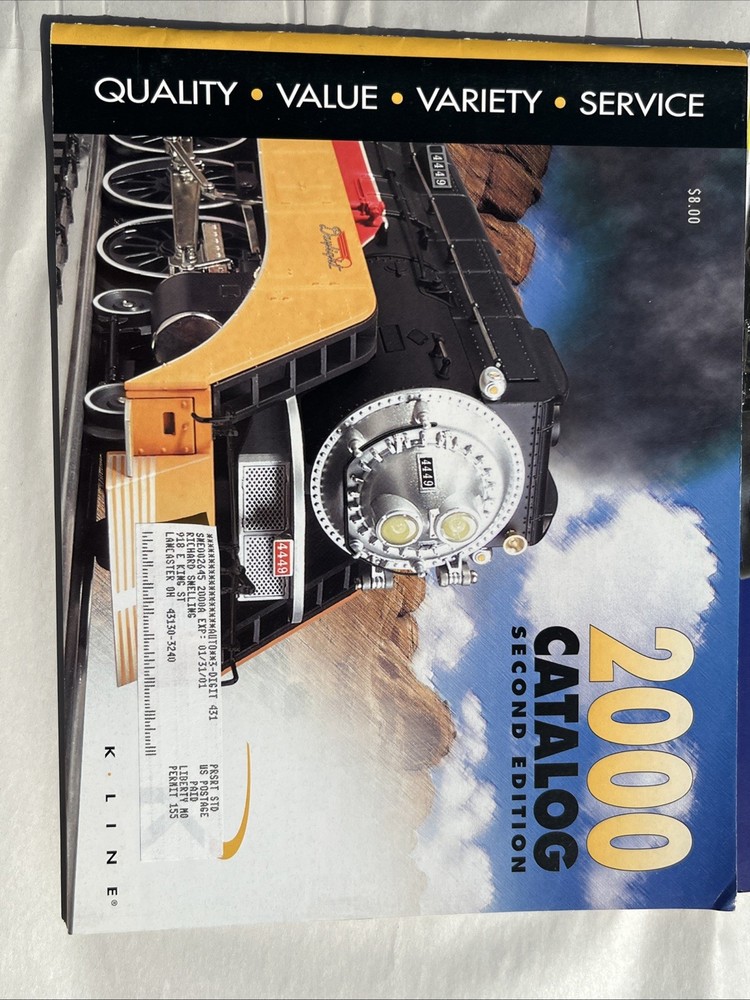 K-Line Model Train Railroad Catalogs 2000 First and Second Edition