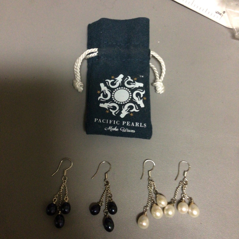Pacific Pearls  Make Waves Earrings 2 Sets