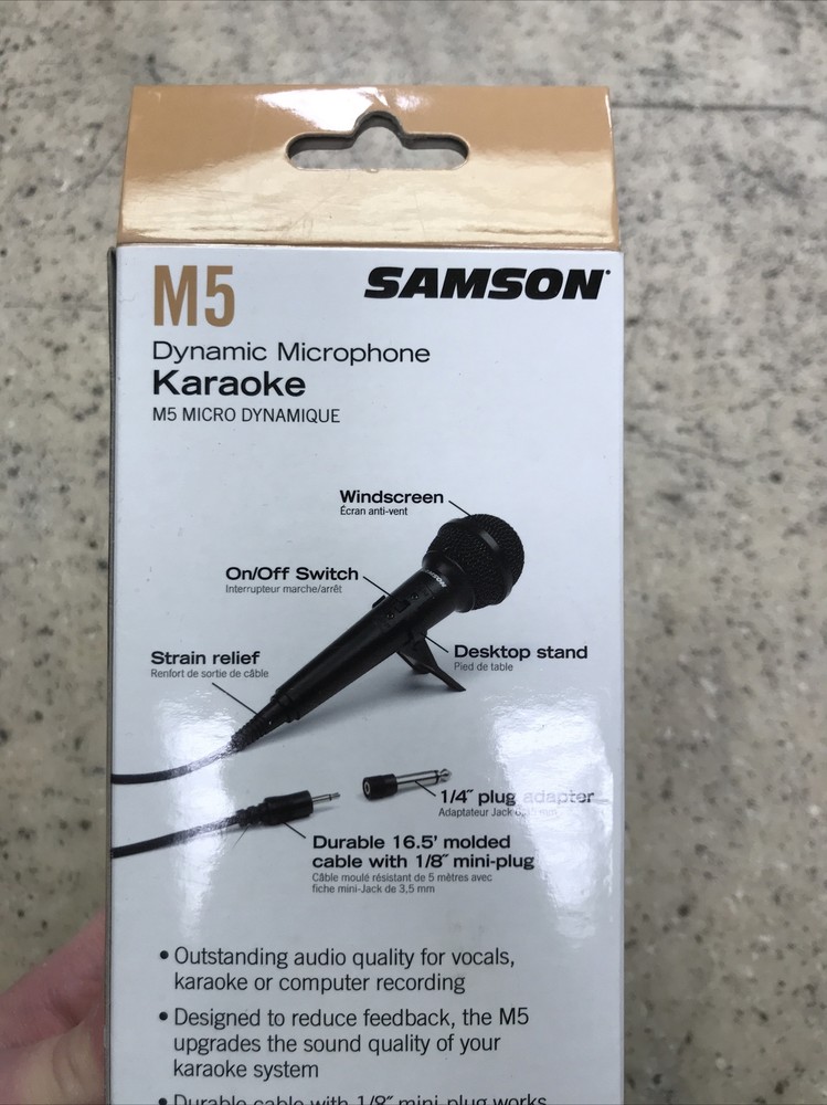 Open Box - Samson Karaoke Dynamic Microphone M5 - Cool Find! Fast Shipping!