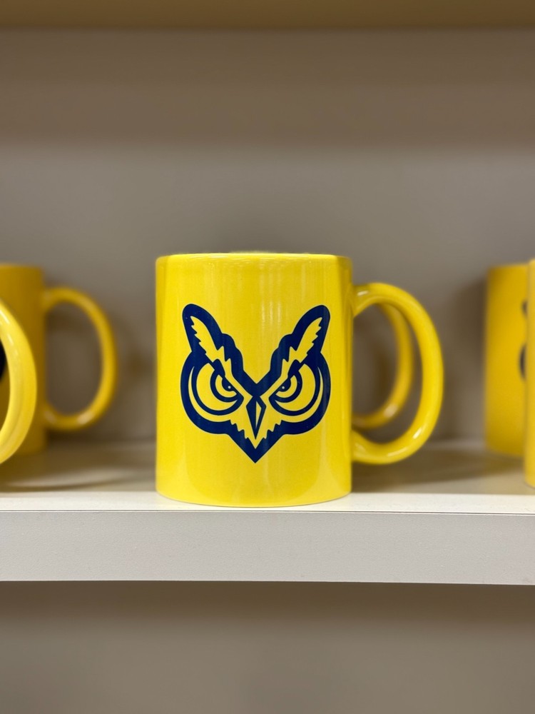Owl Head Yellow Mug