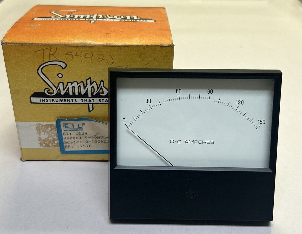 SIMPSON,17576,PANEL METER 0-150D-C AMPERES NOS