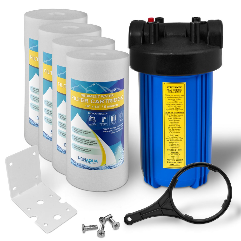 High Capacity Blue Whole House Water Filter System with Sediment Filter