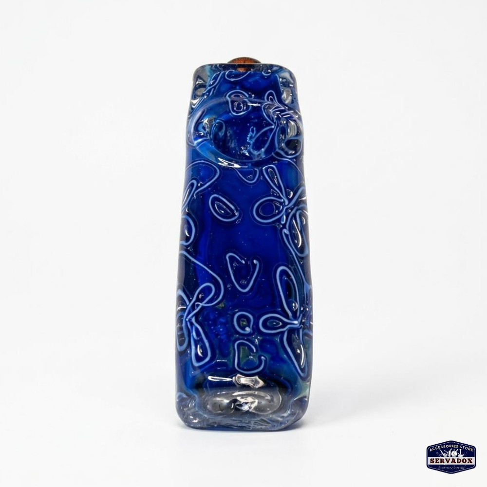 River Flowers Squared Glass Hand | Duke Blue | 3.5"