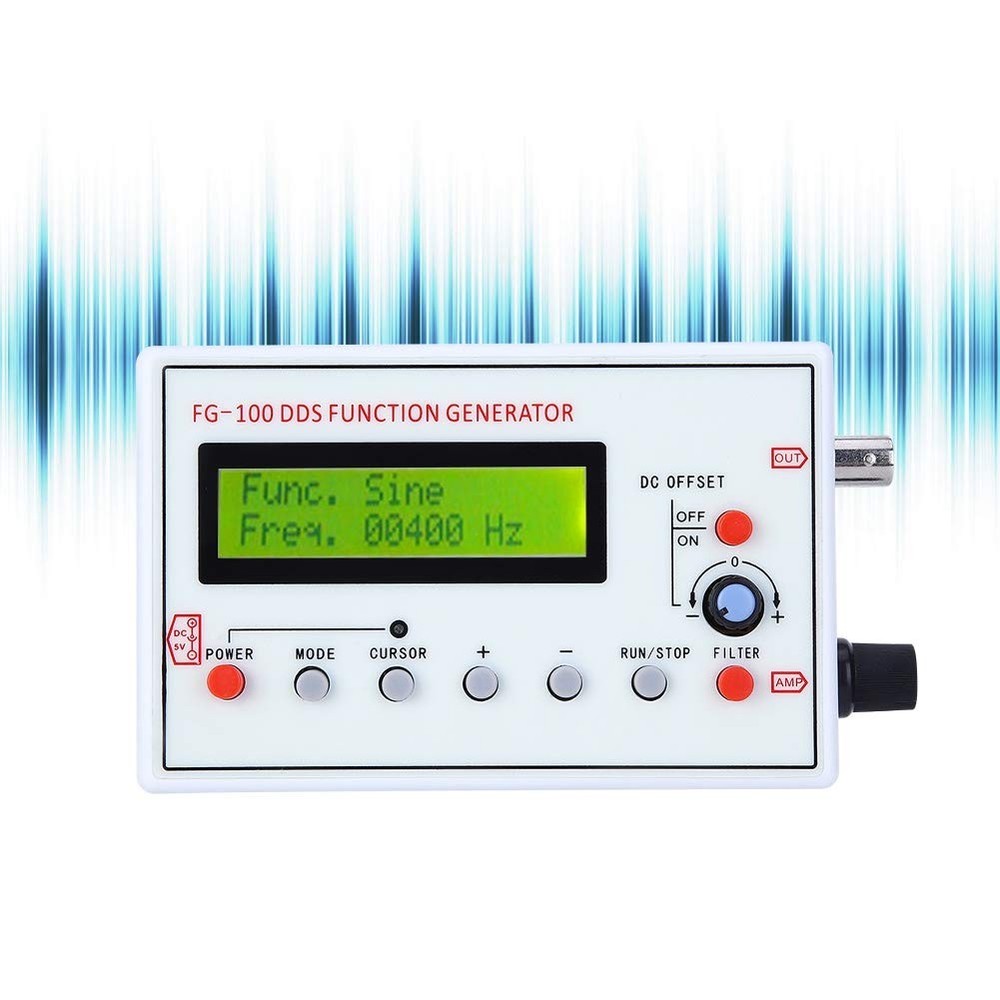Function Generator -FG-100 DDS Function Generator Sine Frequency 1HZ-500KHz Coun