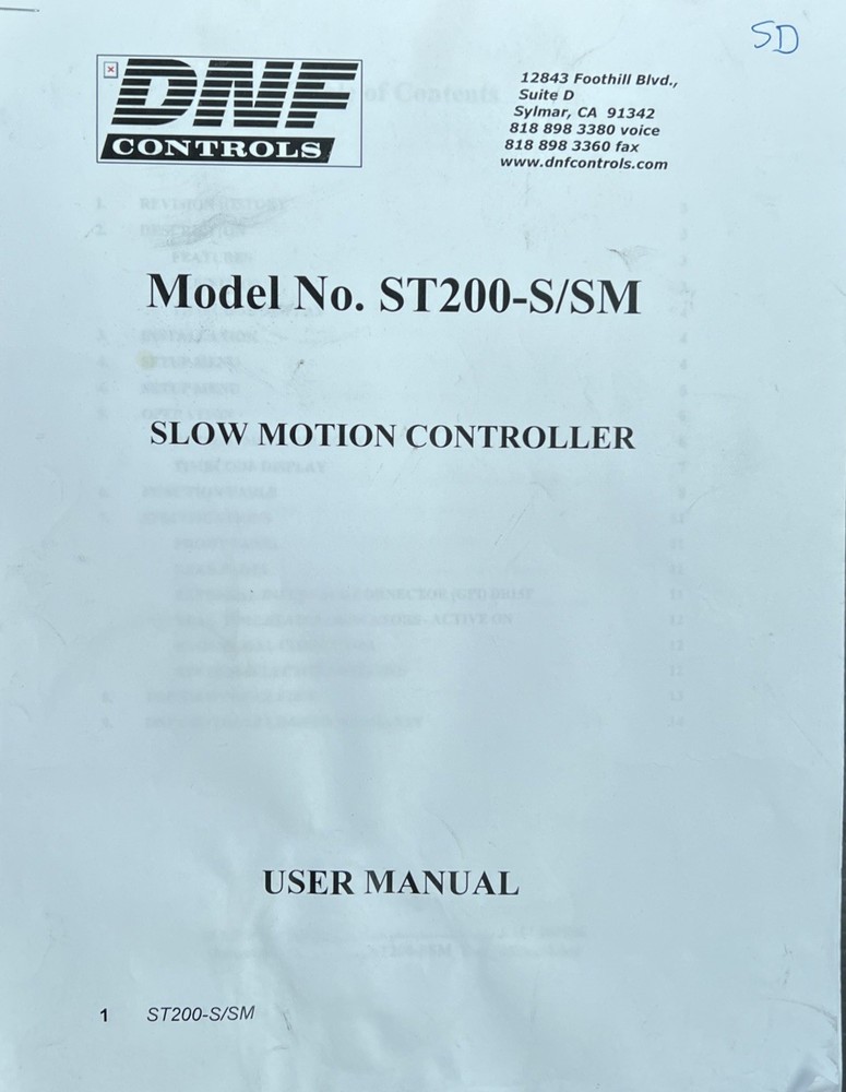 DNF Industries Universal VTR Controller ST200-S/SM