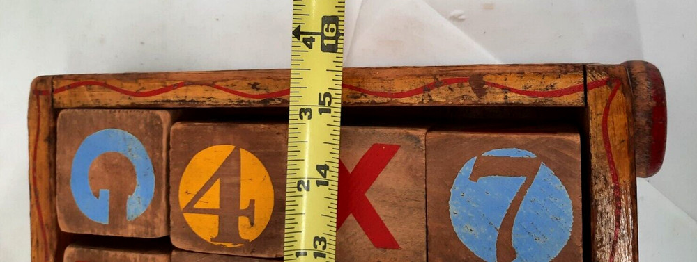 Vintage Whimsie Blocks Full Size 28 Blocks In Pull Wagon