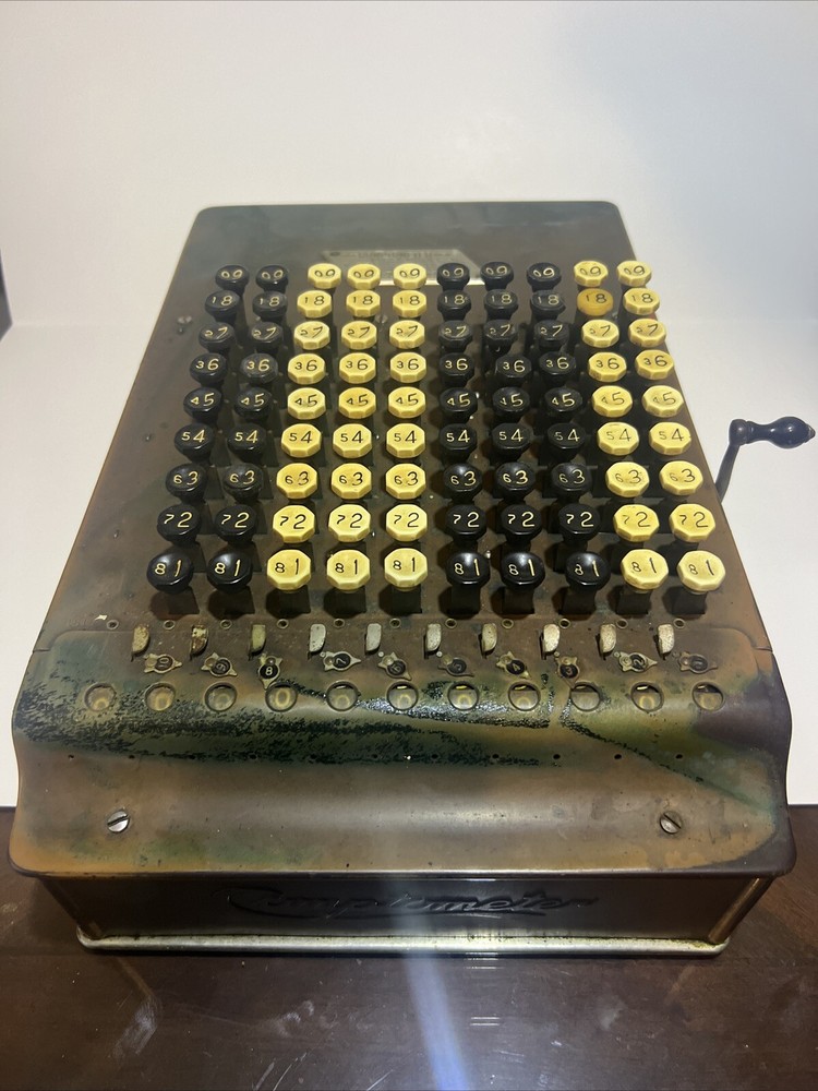 ANTIQUE / VINTAGE COMPTOMETER ADDING MACHINE - FELT & TARRANT MFG. - CHICAGO