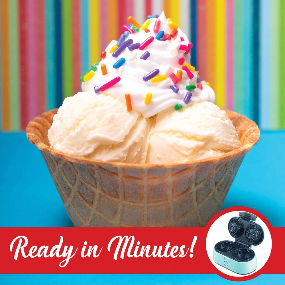 2-Waffle Electric Waffle Bowl Maker, Blue