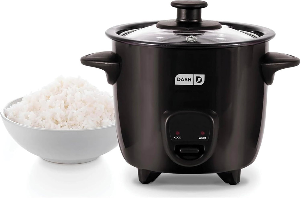 Mini Rice Cooker Steamer with Removable Nonstick Pot, Keep Warm Function & Recip