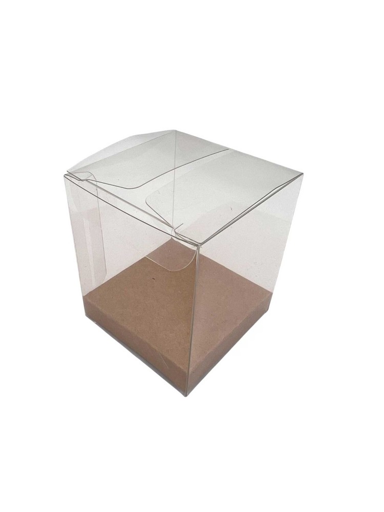 Clear Gift Box –Display Packaging,12 Pack-Pop&Lock 2 x 2 x 5 1/2" -Silver Base