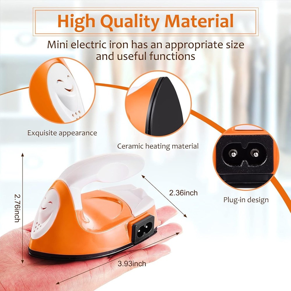 Versatile Mini Iron with Charging Base - Ideal for Fusible Patch Projects