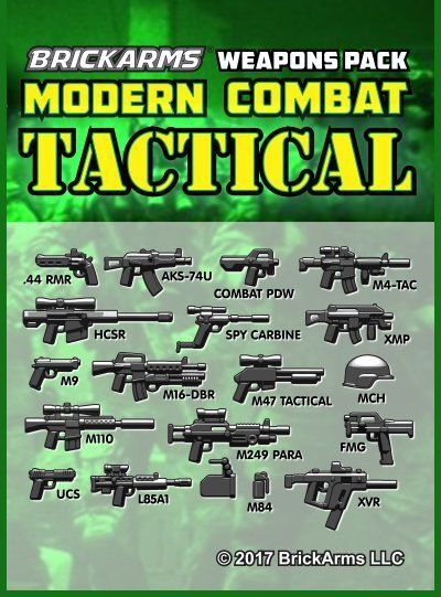 BrickArms Modern Combat Tactical Weapons & Accessories Pack NEW