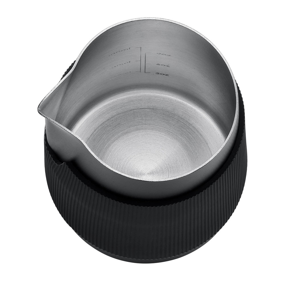 Handleless Milk Pitcher with Sharp Spout - Espresso Steaming Pitcher - 18/8 S...