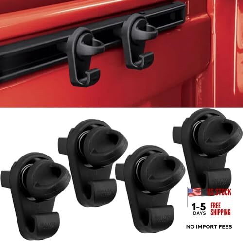 Bed Rail Tie Down with Hooks 4 Pack Mini Bed Rail Cleats Compatible with