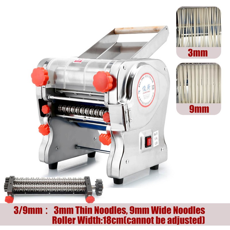 Electric Pasta Press Maker Noodle Making Machine Dough Roller Noodle Cutting