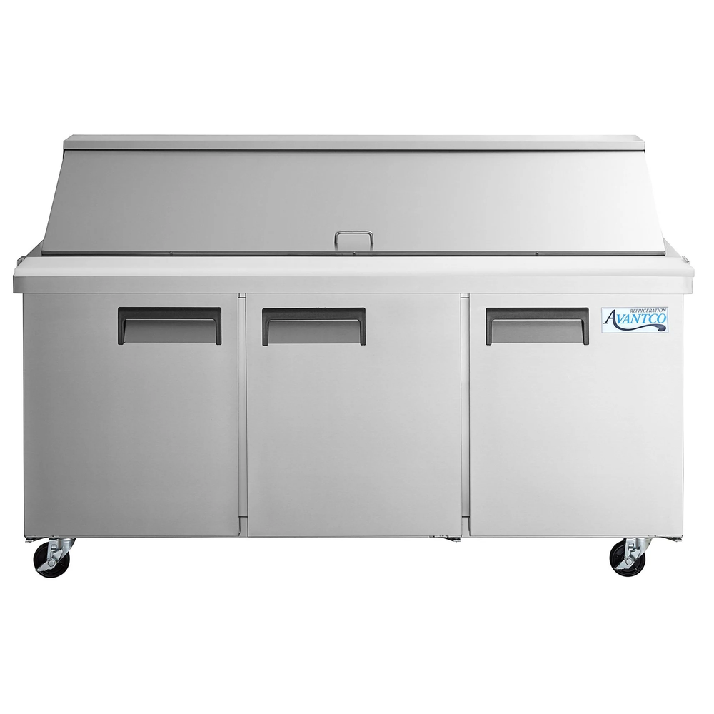 71" 3 Door Mega Top Refrigerated Sandwich Prep Table